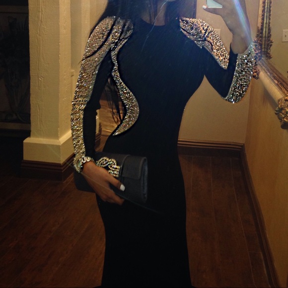 xscape dresses long sleeve
